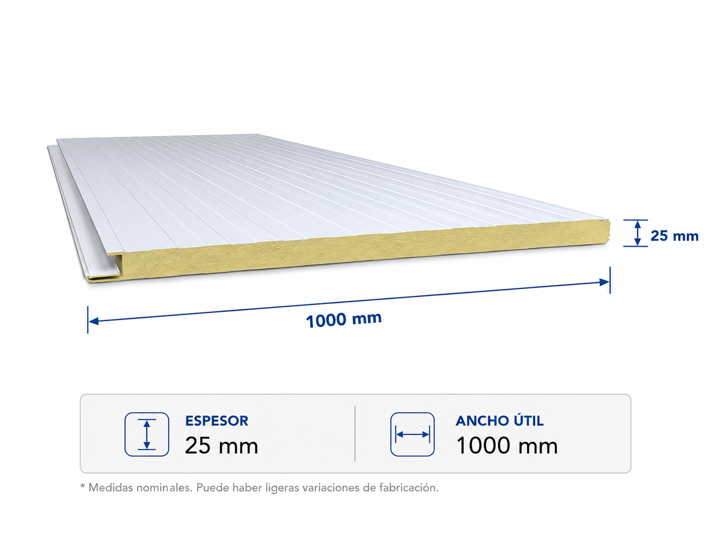 Panel Tipo Sándwich PIR - 1 Pulgada (25mm)