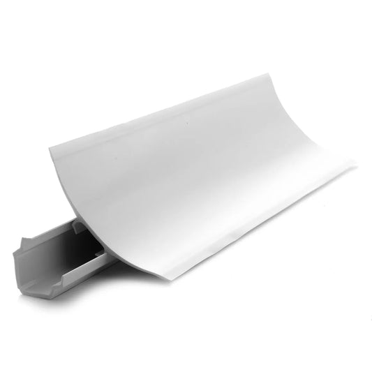 tira 3 metros media cana pvc blanca higienica