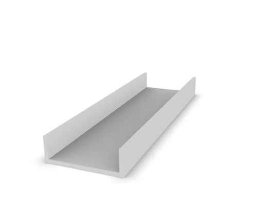 perfil u pvc blanco 75 mm para panel aislante